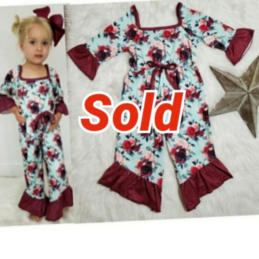 🆕️New 3T Girl stylish floral coverall A++ quality